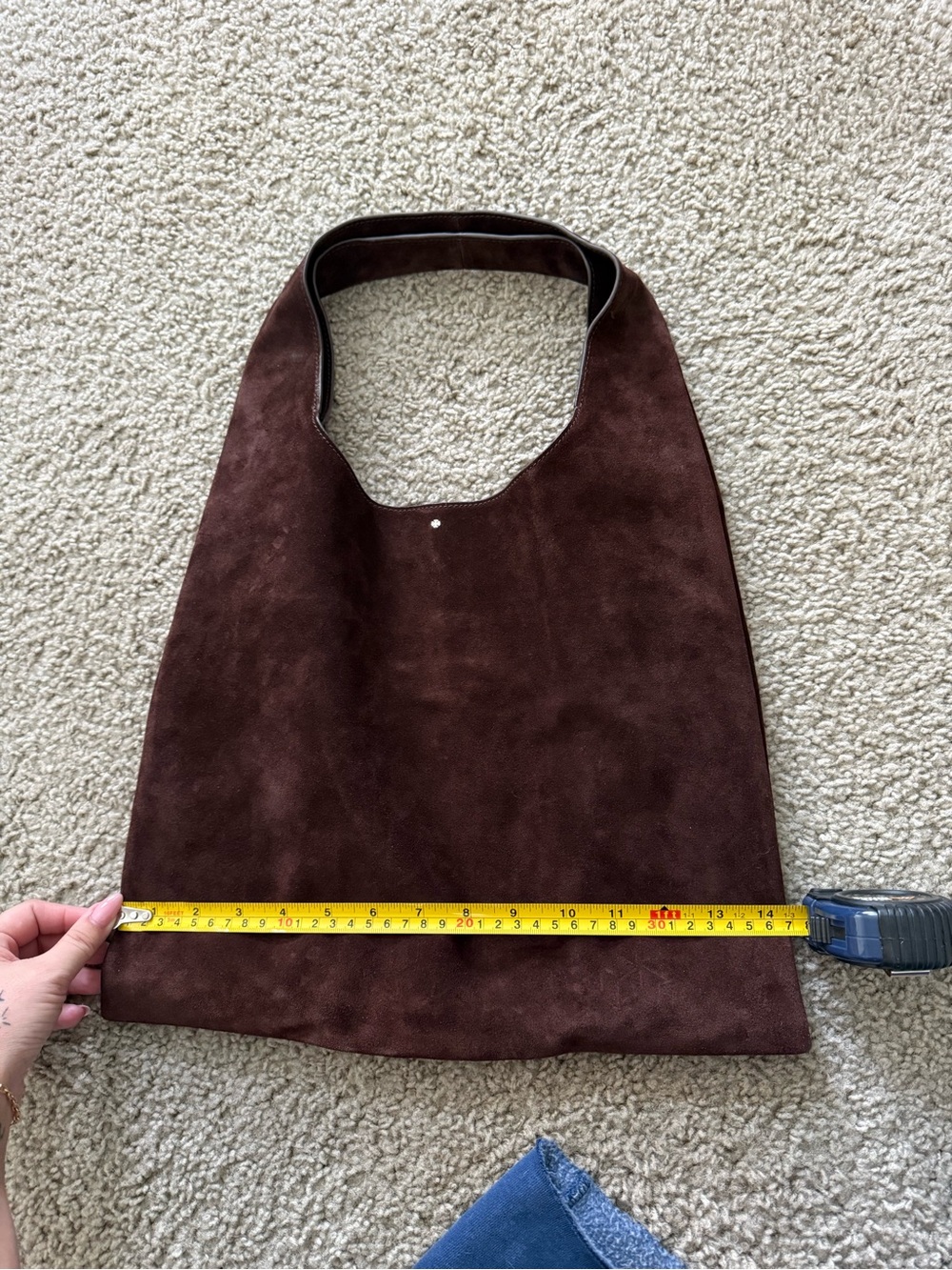 NWOT Tory Burch Suede Shoulder Tote in Deep Brown - Picture 7 of 7